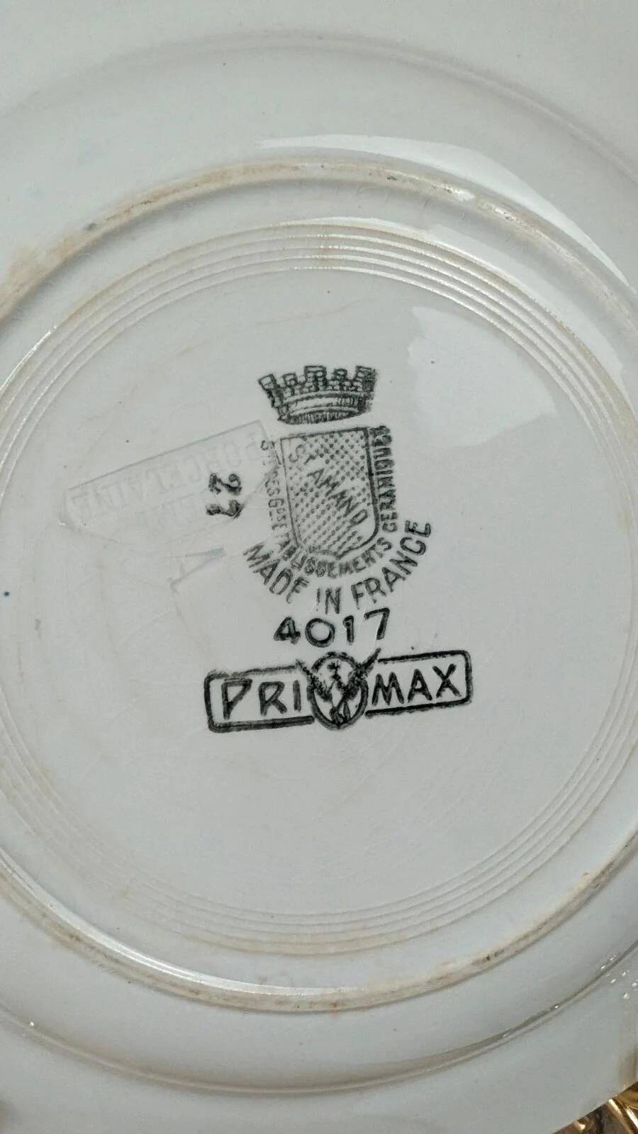 Set of 2 antique deep plates Saint-Amand – Primax