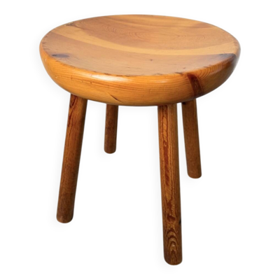 Tabouret pin attribué Charlotte Perriand pour les Arcs