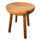 Pine stool assigned to Charlotte Perriand for Les Arcs.