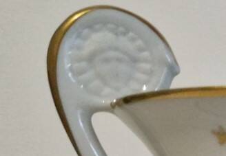 Paire de tasses litron d'époque Second Empire Décor impérial Napoléon Ier