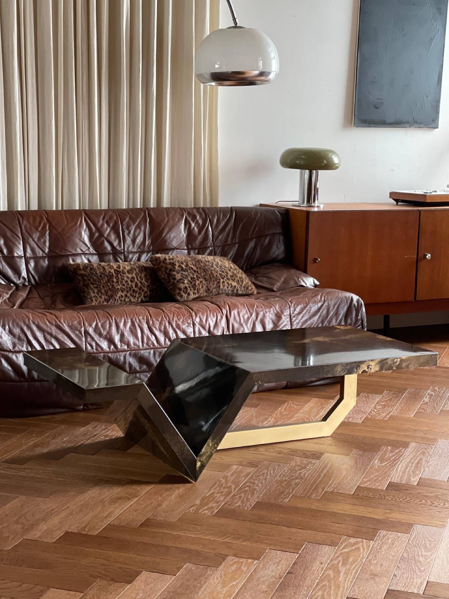 Guy Lefèvre coffee table "Solar Eruption" vintage 70s – Design