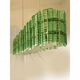 Green Contemporary Modern Italian "Tropical" Murano Glass Gold Chandelier