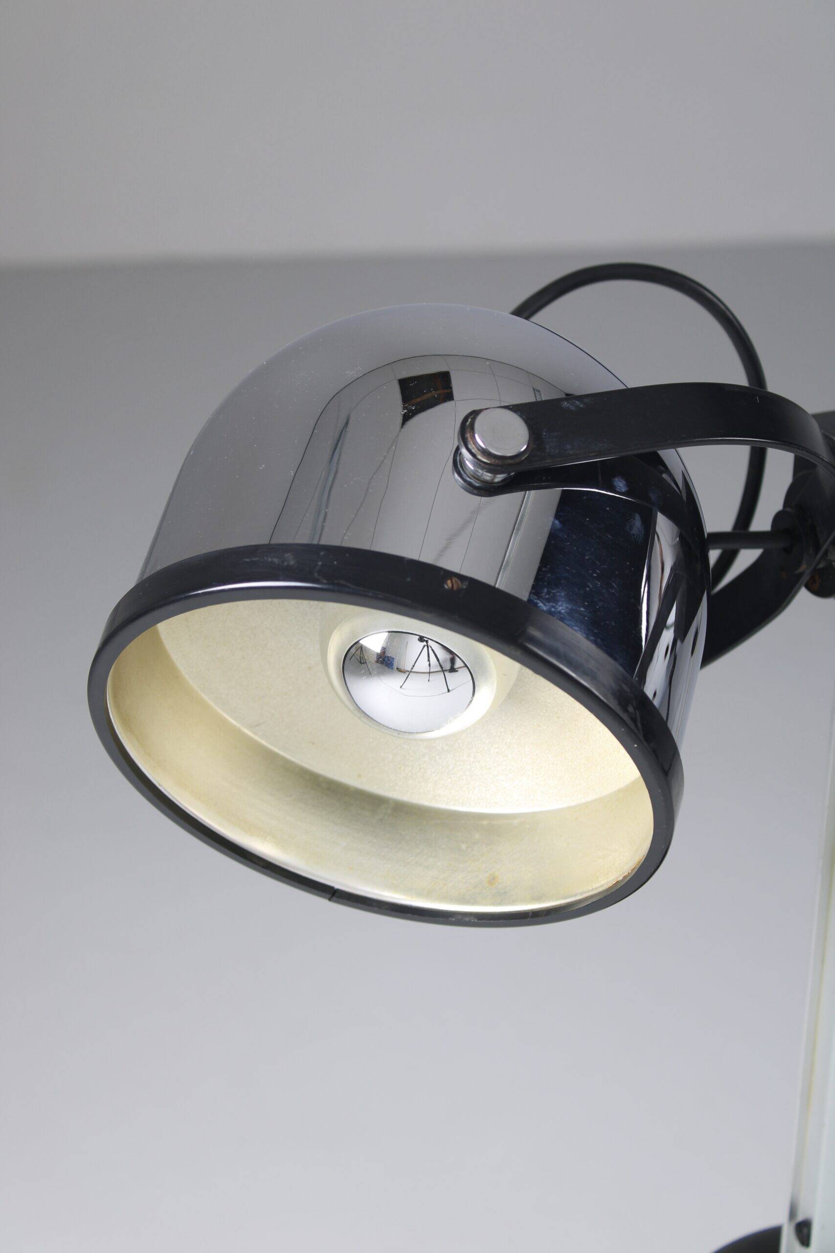 Lampe de table Trepiù argentée par Gae Aulenti & Livio Castiglioni pour Stilnovo, 1971