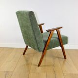 Classic green olive structural armchair like Chierowski