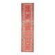 Vintage Turkish Oushak handmade wool cotton orange runner rug 83x336