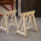 1950s white patina pine table