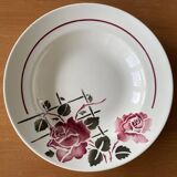 6 antique deep plates in faience from badonviller