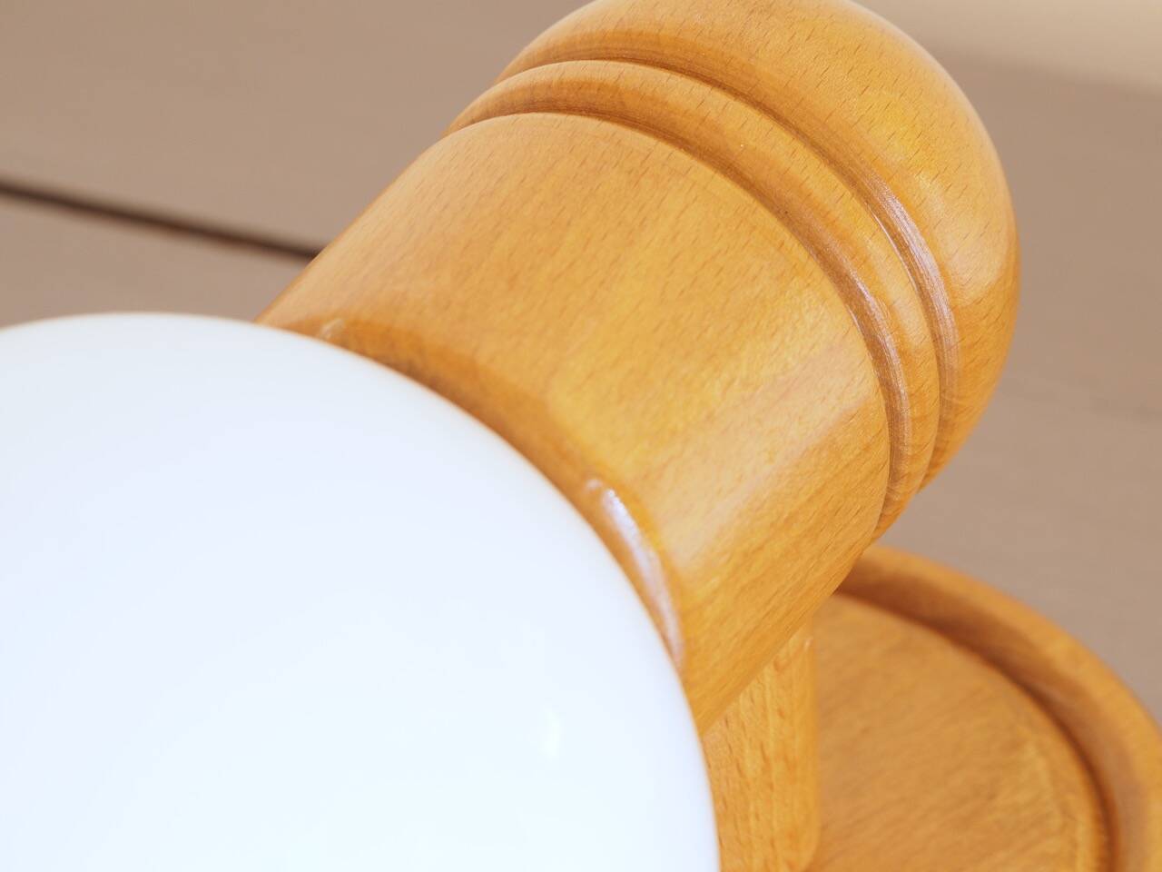 2 vintage wooden wall lights ALLIBERT model CYPRIA