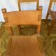 Set of 4 chairs Maison Regain in leather and solid elm.