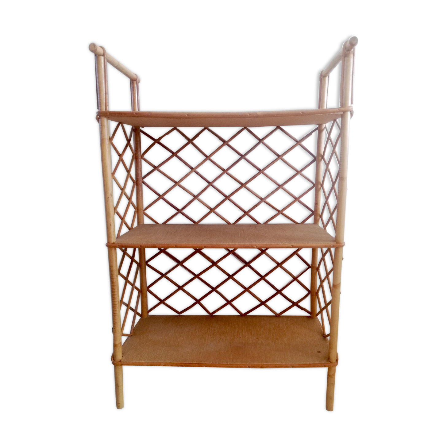 Vintage rattan shelf