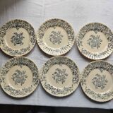 Set of 6 Longchamp iron earth plates