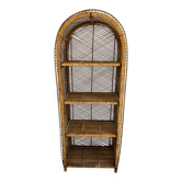 wicker bookshelf
