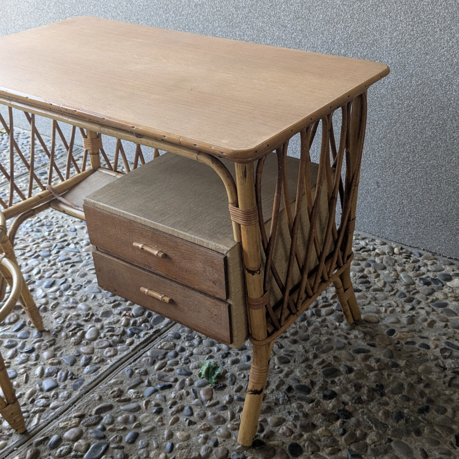 Rattan desk