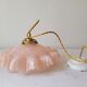 Suspension en verre de Clichy rose