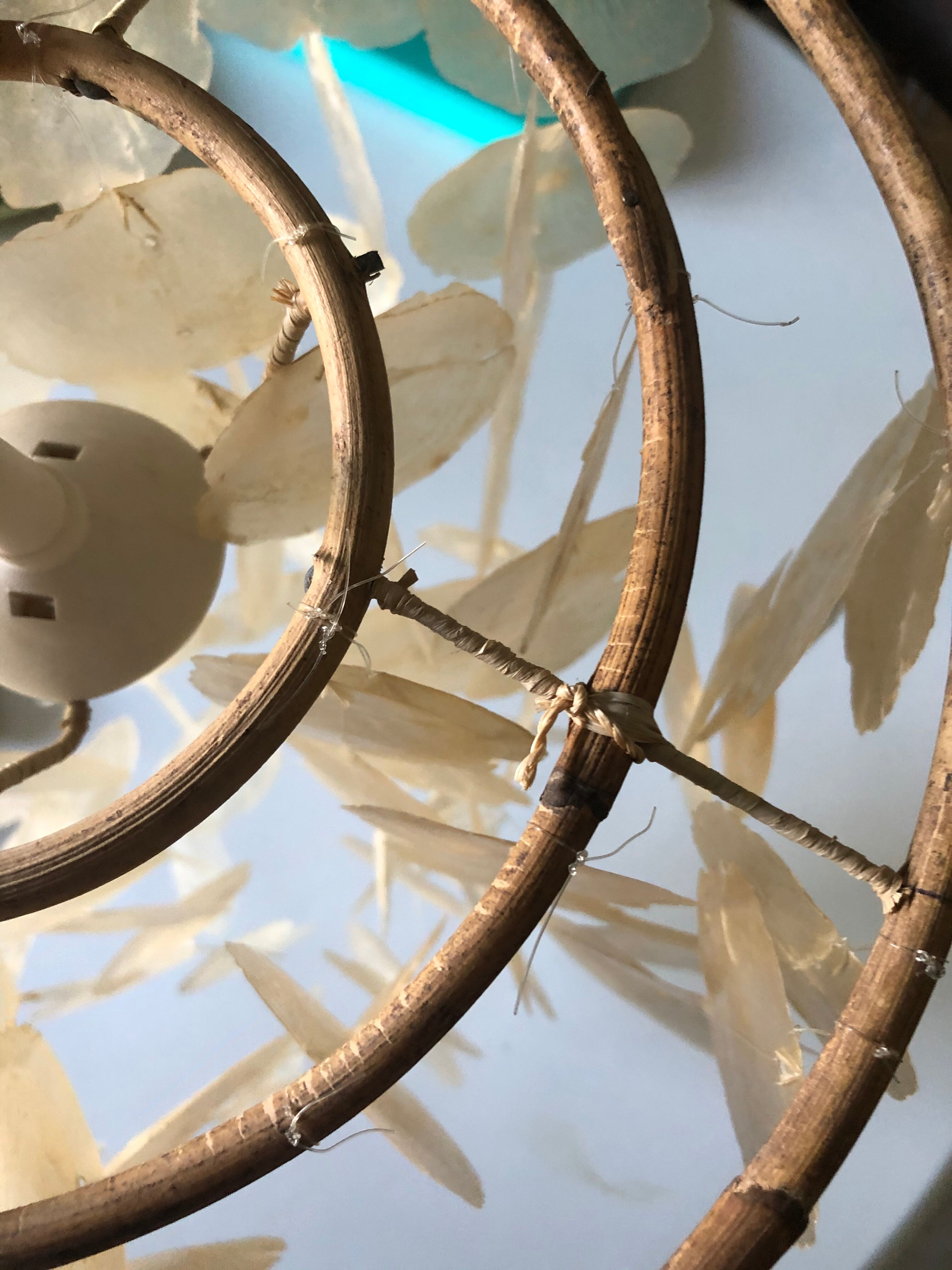 Hanging stamps in mother-of-pearl