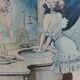 Old advertising poster: washbasins bathrooms modern hygiene