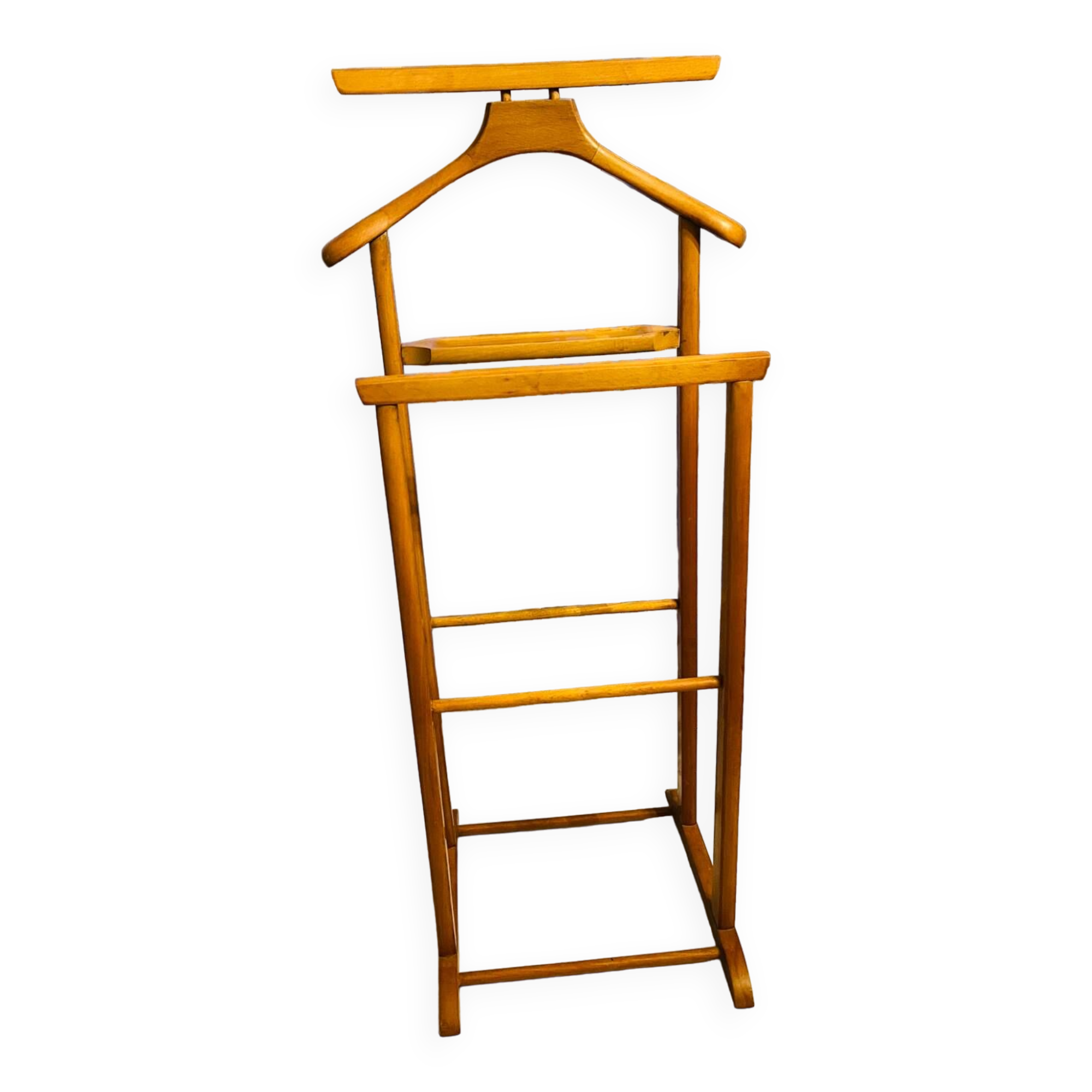 Light wood butler valet