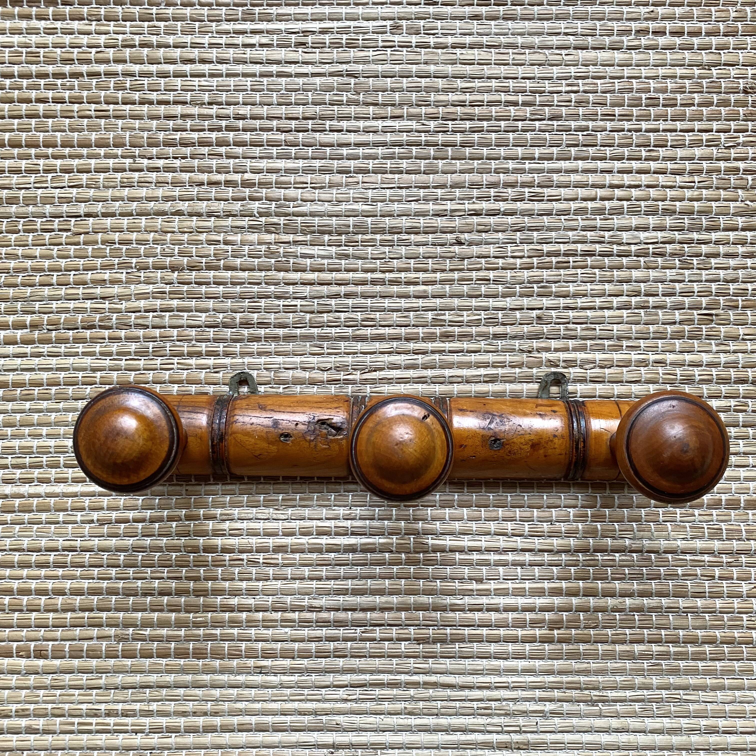 Antique wall coat rack
