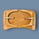 Antique solid wood varnished bed base – Torck – 1950s