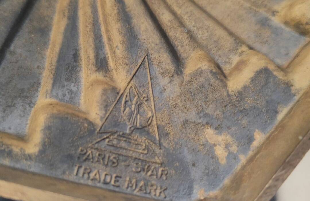 Art Nouveau style lamp 1950 Paris Star Trade Mark and glass paste