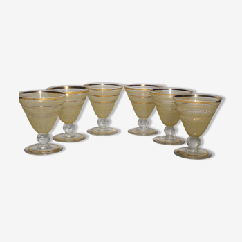 6 verres art deco