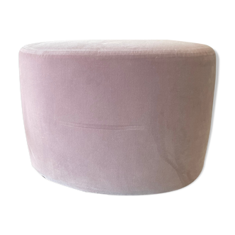 Pouf en velours rose Maxalto