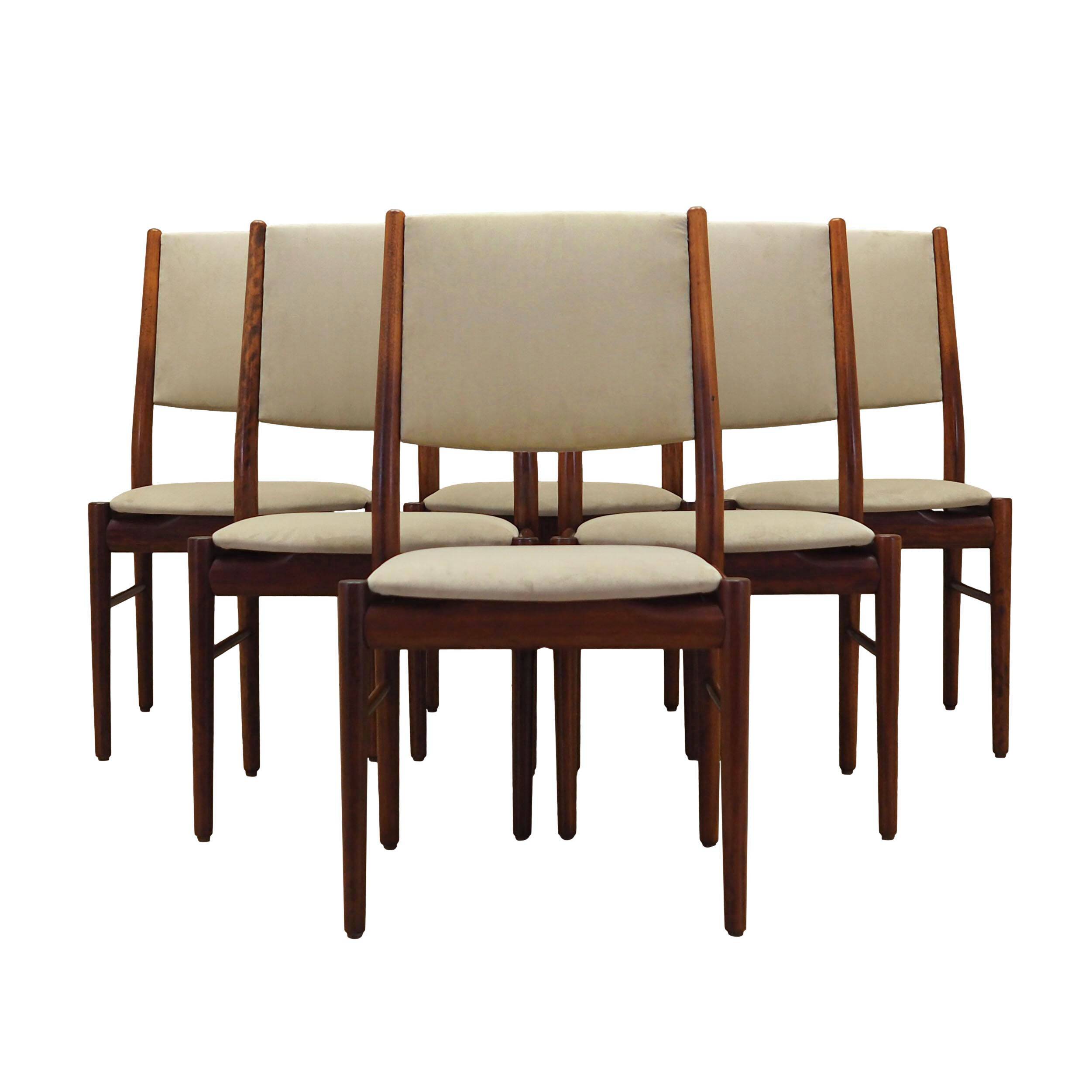 Ensemble de six chaises en acajou, design danois, années 1970, édition : Skovby Møbelfabrik