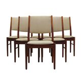 Ensemble de six chaises en acajou, design danois, années 1970, édition : Skovby Møbelfabrik