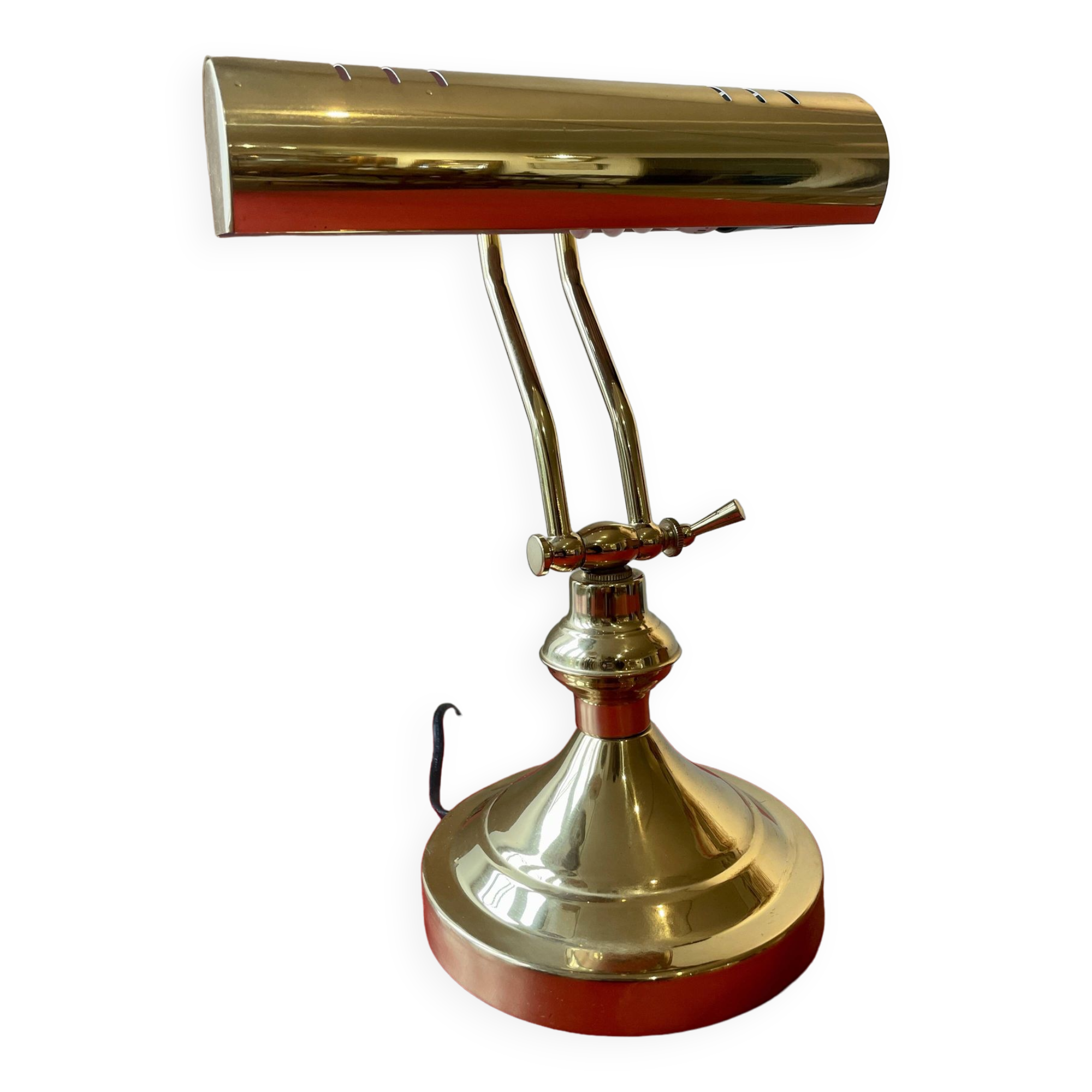 Lampe de notaire, de banquier doré