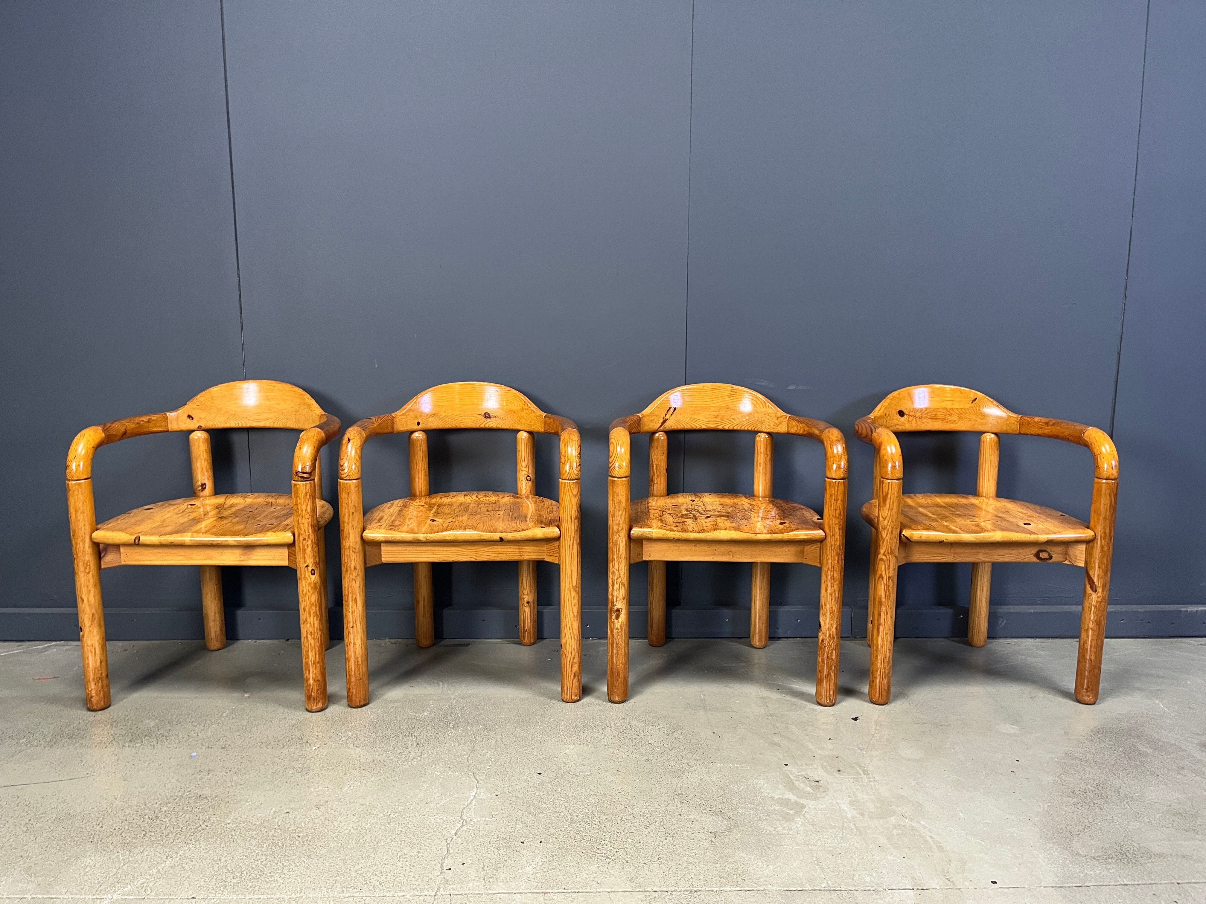 CJ Rosengaarden pine wood dining set - set of 5 - 1970s