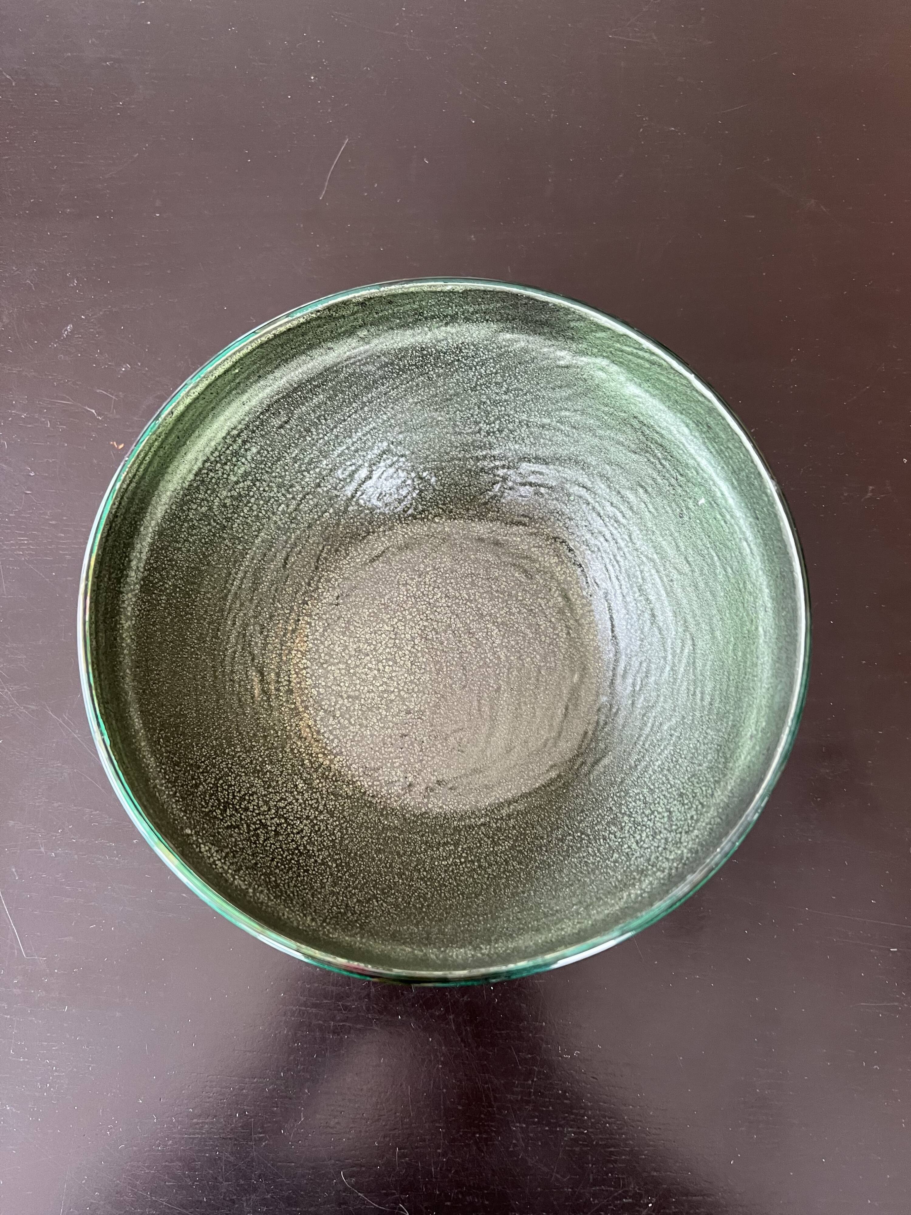 Saladier en verre laqué de "jean-noel bouillet"