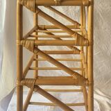 Vintage rattan and bamboo chest of drawers