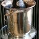 Silver metal champagne bucket