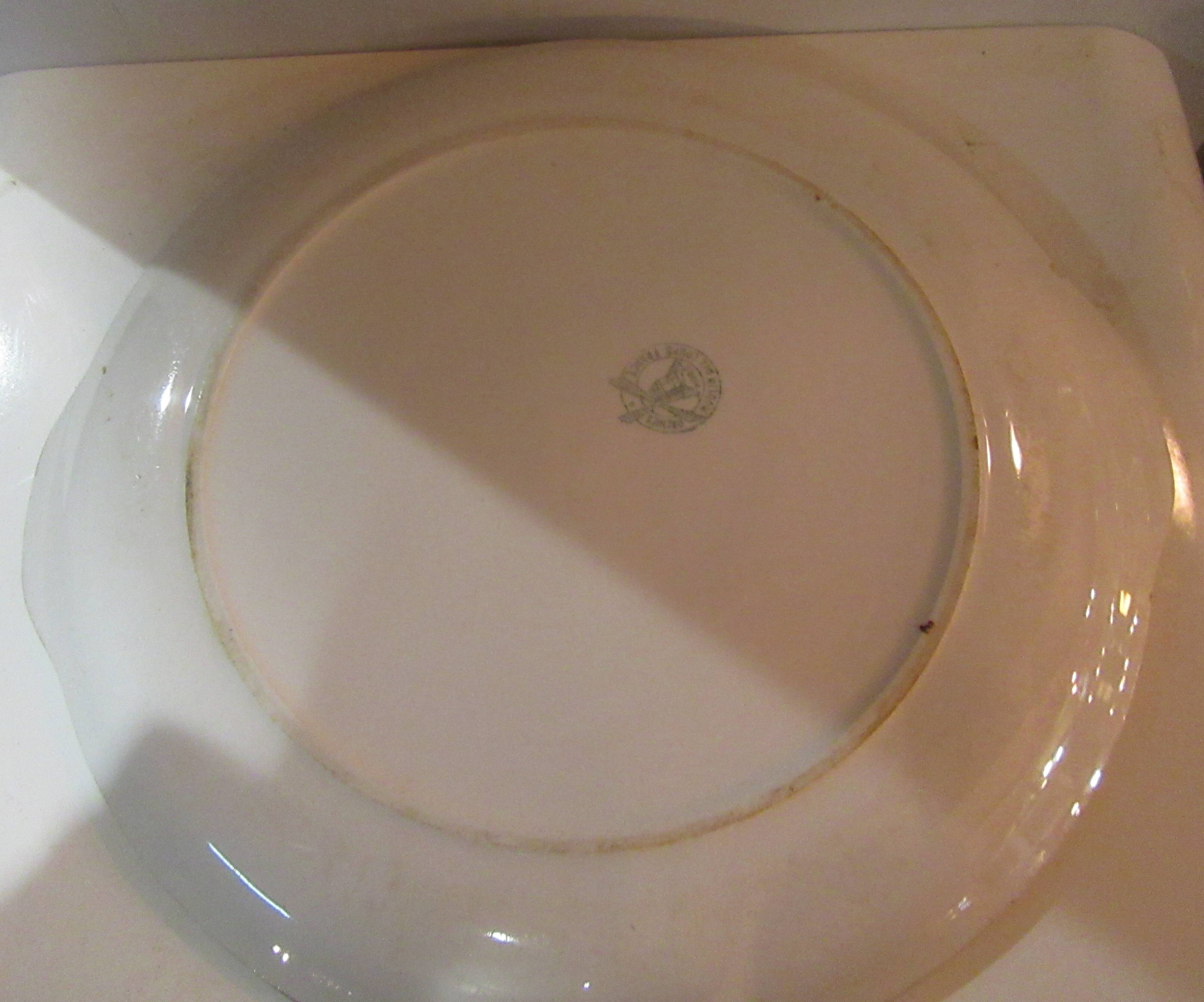 Vintage orange and green ceramic pie dish orchies moulin au loups