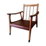 Vintage Danish armchair 1950 Scandinavian style, compass legs