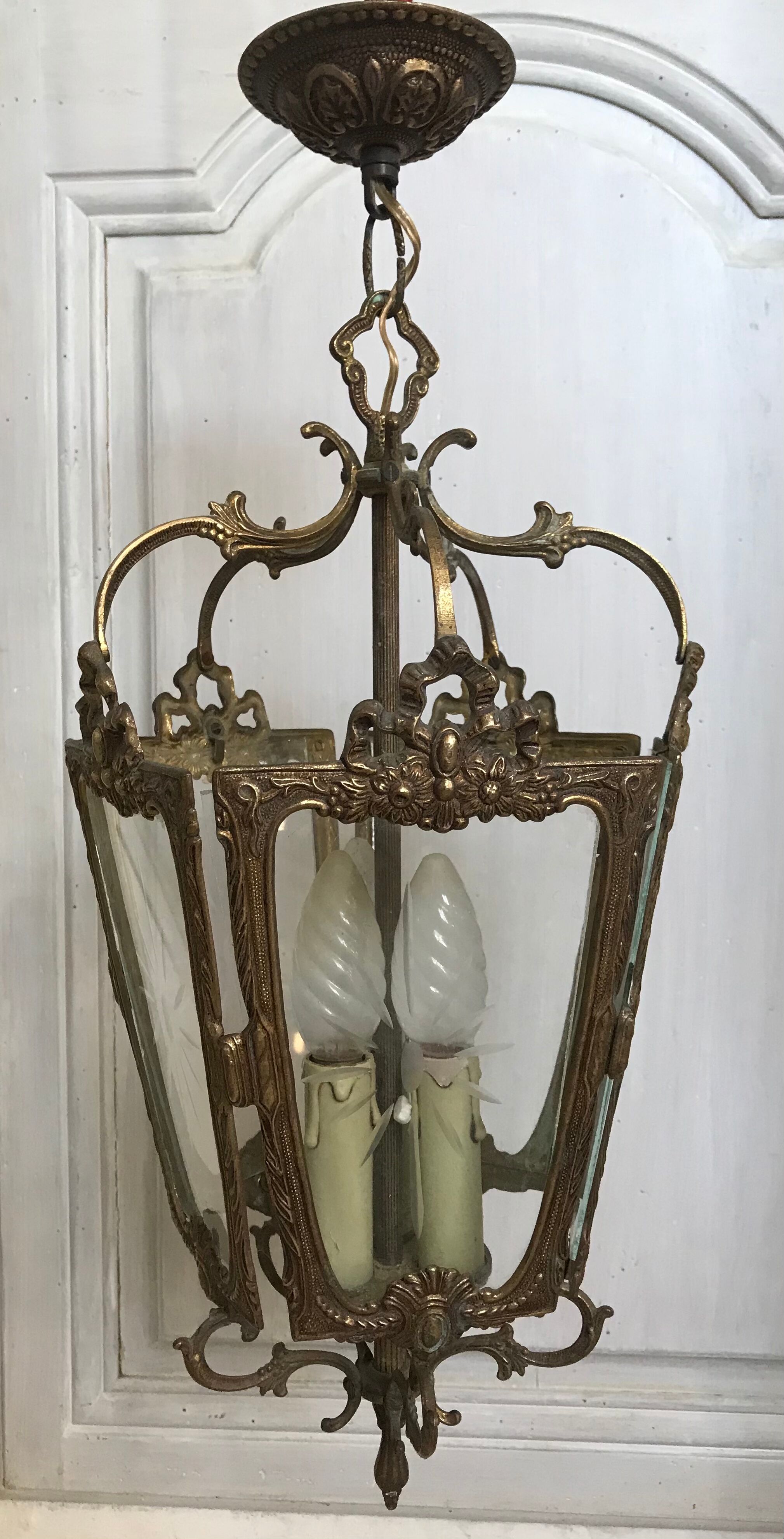 Golden bronze vestibule lantern