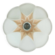 Plafonnier ou applique murale vintage en céramique en forme de fleur blanc gris rose années 80
