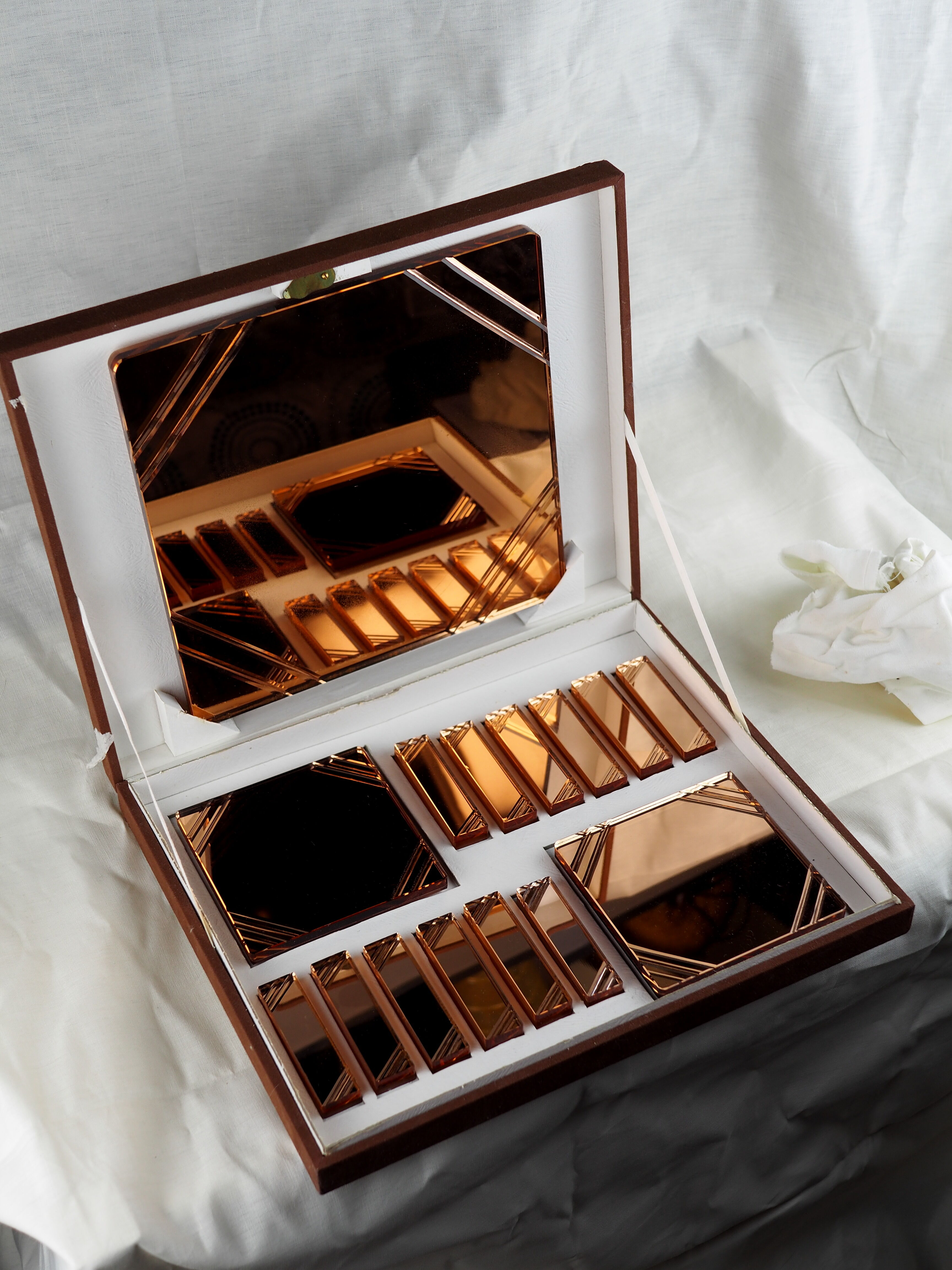 Set of knife holders, undersides and bottle bottoms - Stylclair, Art Deco - 30 years