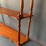 Large old wall shelf in turned wood, Napoleon III / XIXth era