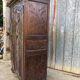 Antique Breton oak cabinet, richly carved
