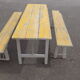 Ensemble table pliante et bancs de guinguette