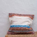 Hand-woven handmade cushion cover made from recycled cotton