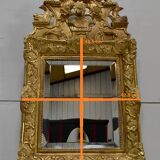 Miroir en bois doré, style régence, fin XlXe