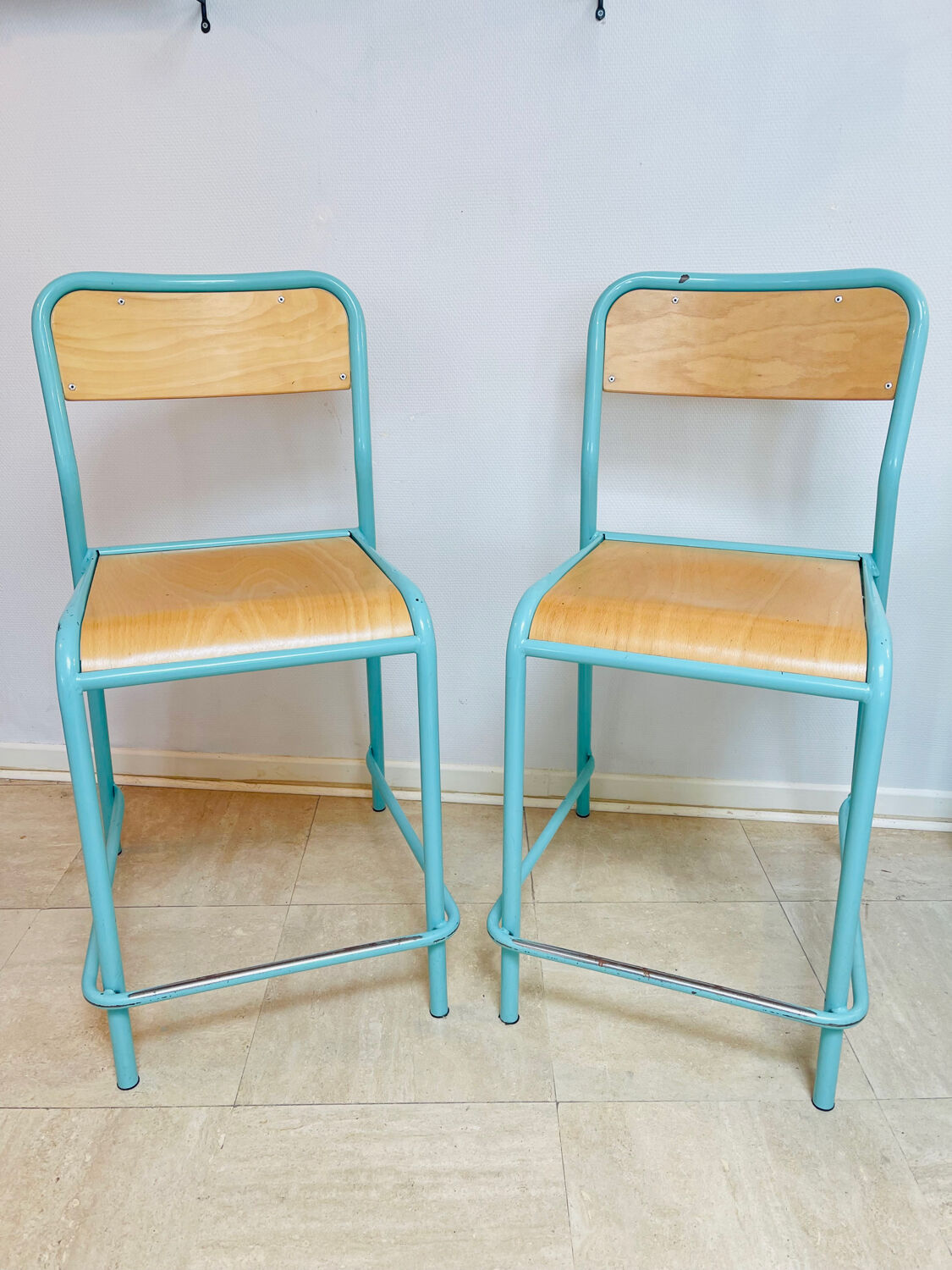 Pair of vintage 1980s laboratory stools
