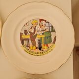 Dessert plates nursery rhymes of digoin and sarreguemine