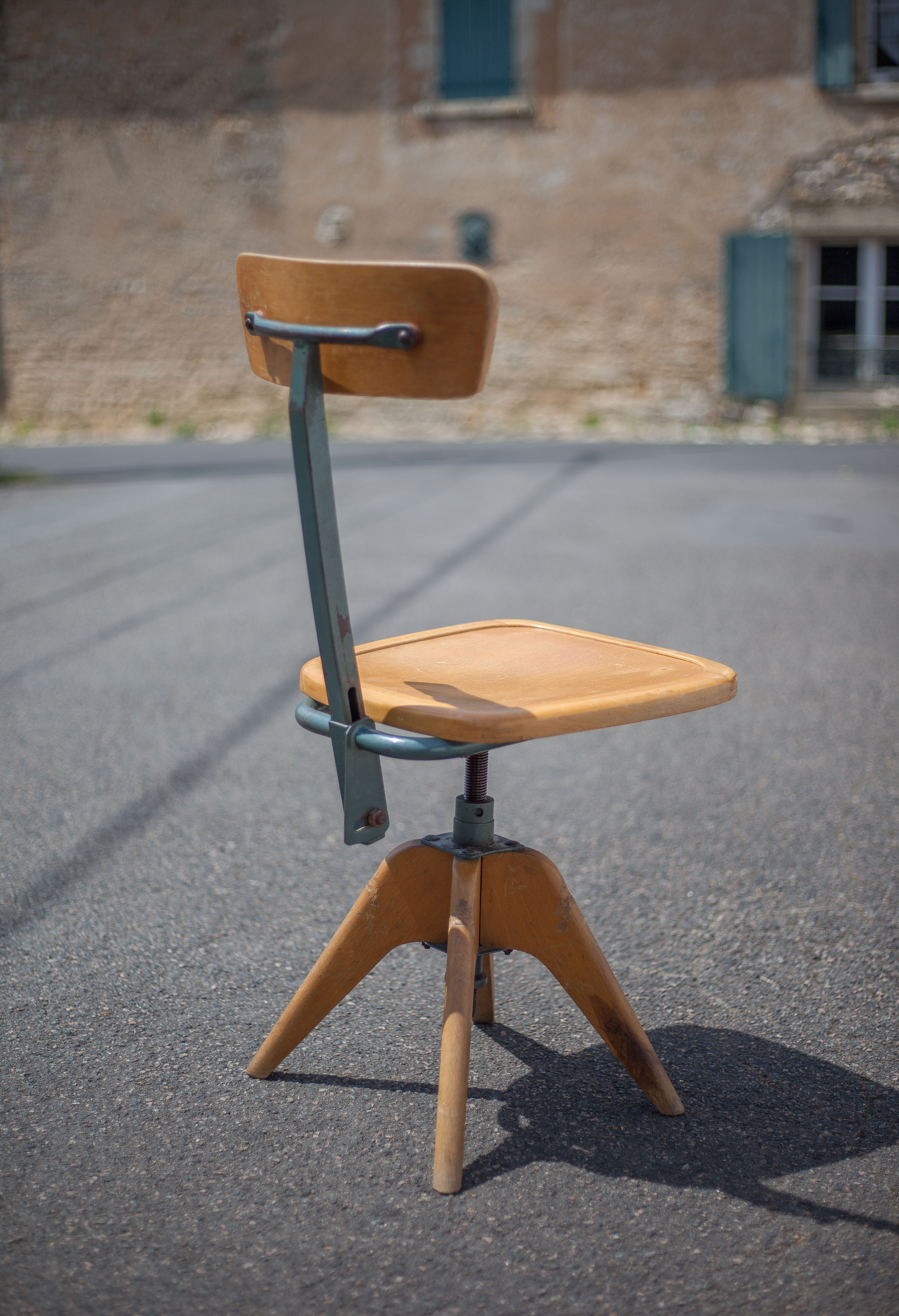 Wood and metal office chair
