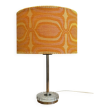 Round table lamp with orange shade 1960s