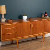 Retro teak 1960s jentique sideboard with folded handles