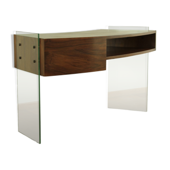 Bureau en verre français des années 1950