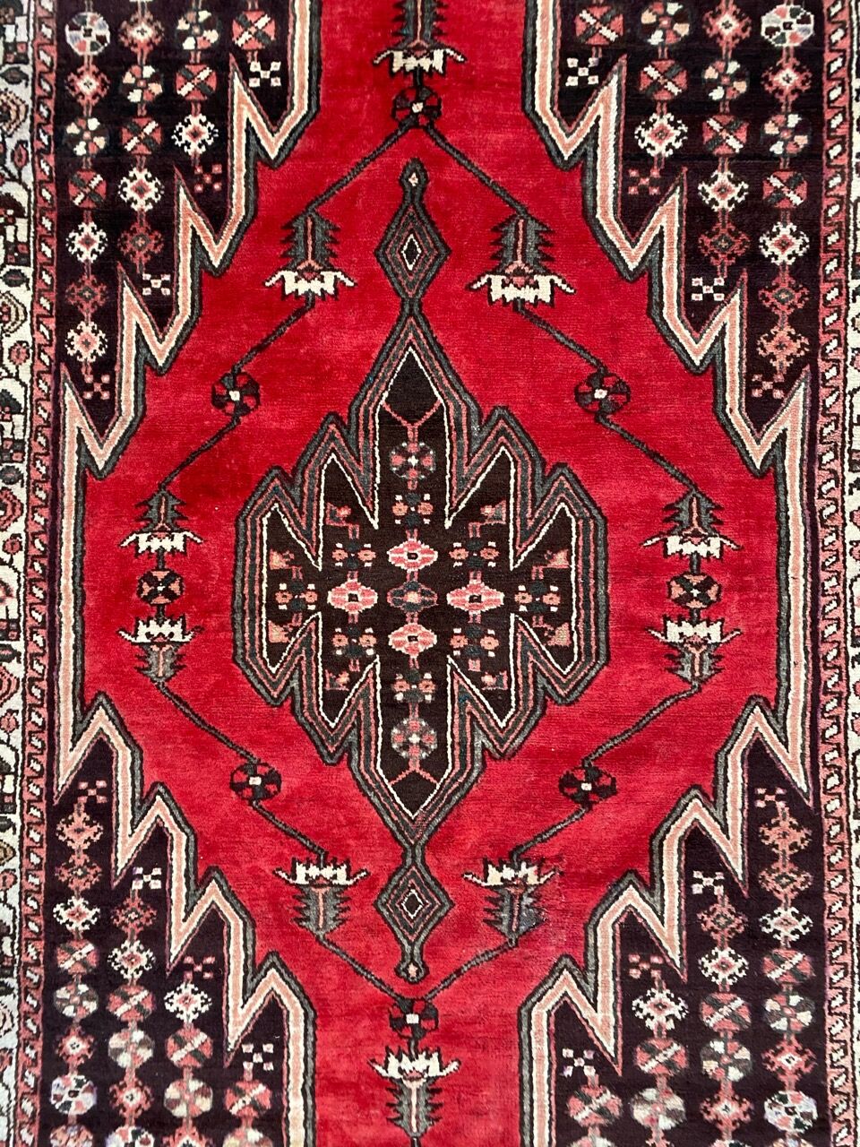 Handmade Persian vintage mazlaghan rug 130x190 cm
